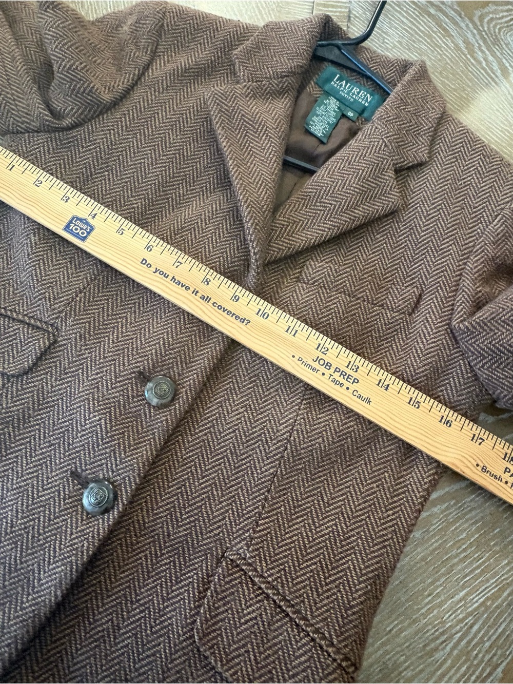 Ralph Lauren Brown Textured Tweed Blazer - Picture 7 of 10